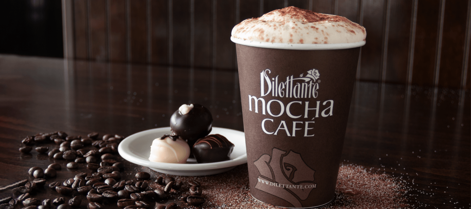 Dilettante Chocolates Mocha Café Coffee Banner