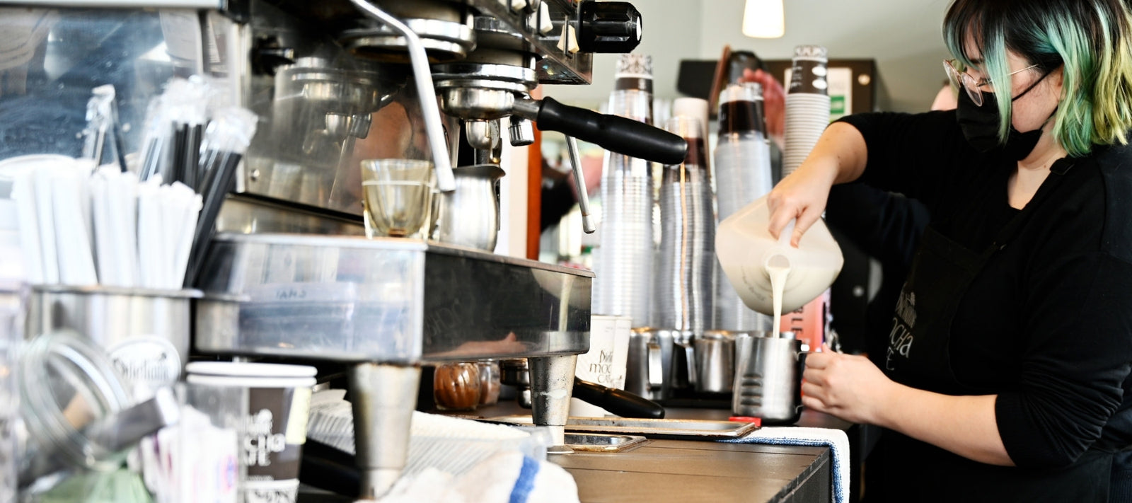 Dilettante Mocha Café Barista preparing a drink