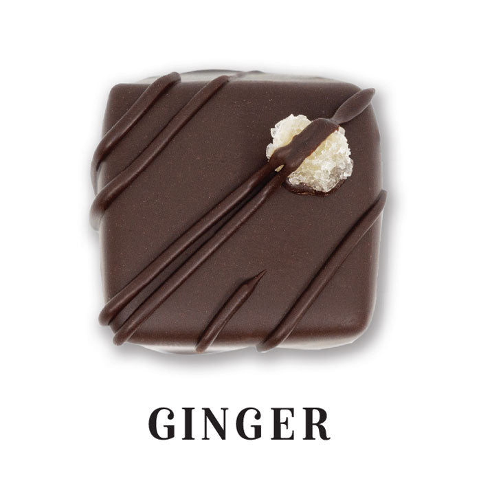 Chocolate Ginger Truffles made with fresh ginger root and bittersweet chocolate ganache.