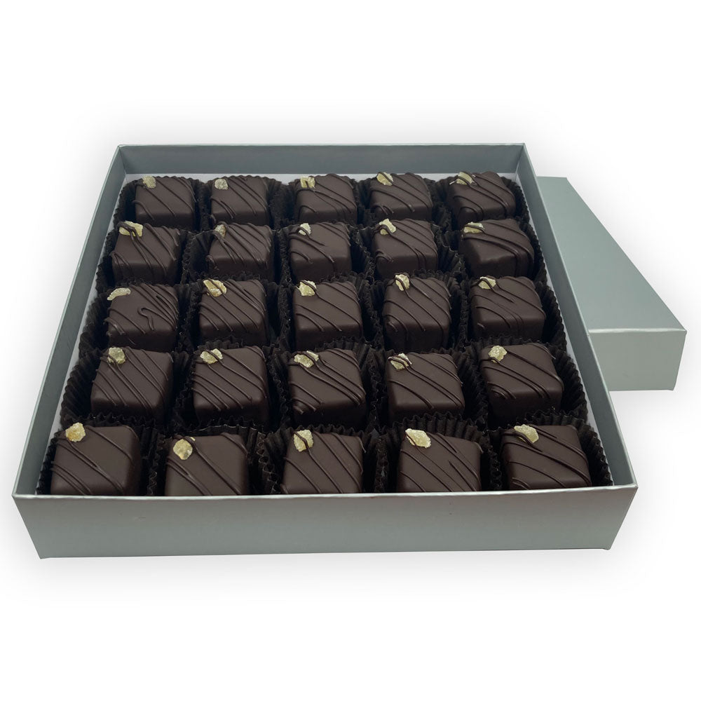 Dark Chocolate Ginger Truffles in a Bulk Box for parties and events.