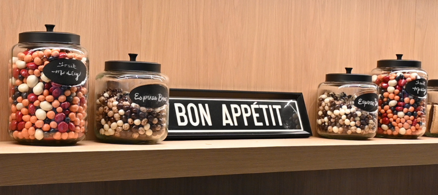 Dilettante Chocolates Bon Appetit sign at the Plaza Center Mocha Café 