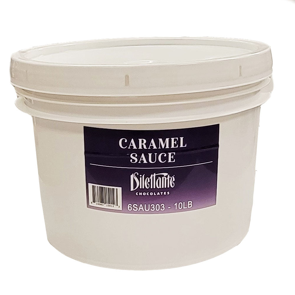 Rich, velvety caramel sauce made from quality ingredients - 10 pound bulk pail