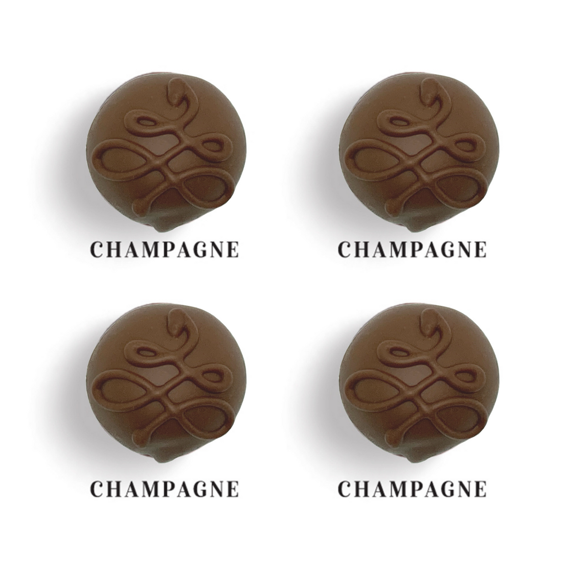 Dilettante Chocolates Milk Chocolate Champagne Truffles Made with Milk Chocolate and Real Champagne