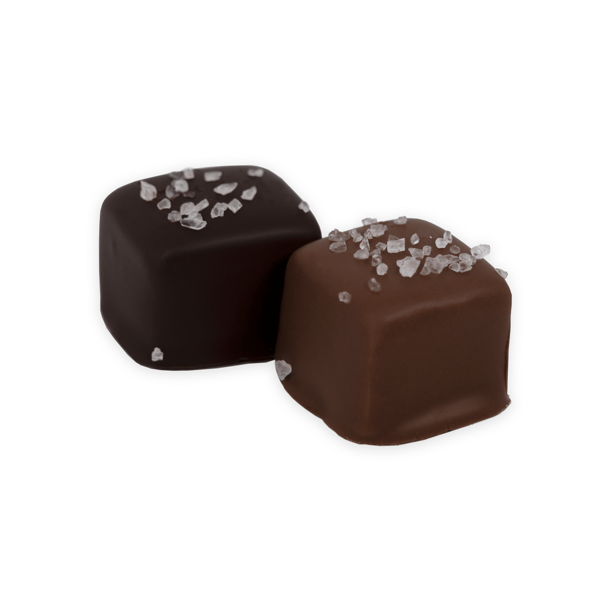 Milk and Dark Chocolate Salted Caramels from Dilettante Chocolates